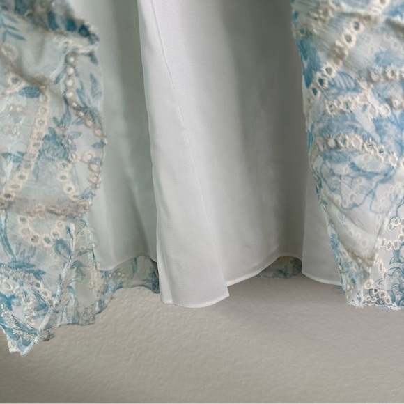 NWT Alice+Olivia Jocelyn Floral Smocked Cotton Ruffle Mini Dress SZ US 14 - Picture 5 of 10